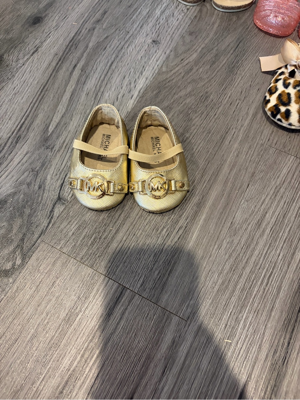 Michael Kors Metallic Gold Infant Mary Jane’s